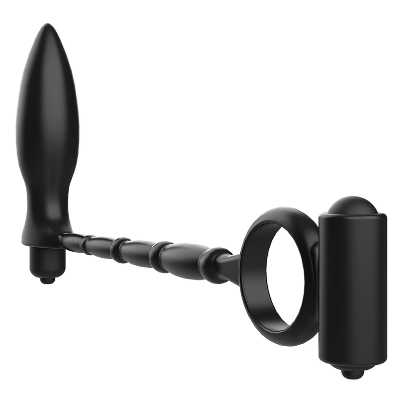Vibrating Anal Plug With Pleasure Ring