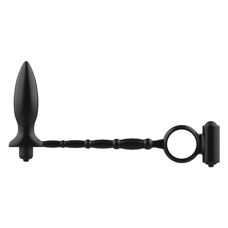 Vibrating Anal Plug With Pleasure Ring